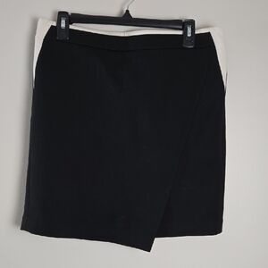 White House Black Market Black Asymmetrical Pencil Mini‎ Skirt
